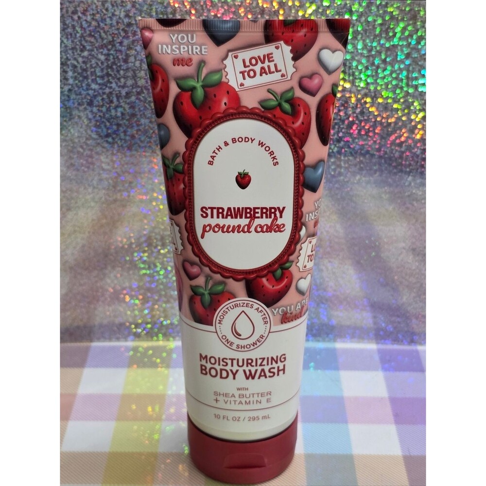 Bath & Body Works Strawberry Pound Cake Moisturizing Body Wash 10oz NEW